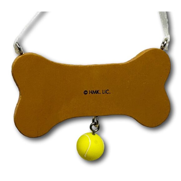 Hallmark Christmas Tree Ornament Pet I Love my Granddog Bone Tennis Ball - Picture 2 of 2